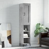 Image de vidaXL Highboard gris béton 34,5x34x180 cm Bois composite