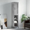 Image de vidaXL Highboard gris béton 34,5x34x180 cm Bois composite