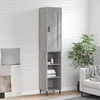 Image de vidaXL Highboard Gris Sonoma 34,5x34x180 cm Matériau dérivé du bois