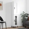 Image de vidaXL Highboard blanc 34,5x34x180 cm Bois composite