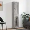 Image de vidaXL Highboard Gris Sonoma 34,5x34x180 cm Matériau dérivé du bois