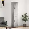 Image de vidaXL Highboard Gris Sonoma 34,5x34x180 cm Matériau dérivé du bois