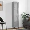 Image de vidaXL Highboard gris béton 34,5x34x180 cm Bois composite