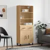 Image de vidaXL Highboard chêne Sonoma 69,5x34x180 cm Matériau dérivé du bois