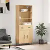 Image de vidaXL Highboard chêne Sonoma 69,5x34x180 cm Matériau dérivé du bois