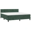 Image de vidaXL Lit boxspring avec matelas vert foncé 180x200 cm velours