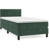 Image de vidaXL Lit boxspring avec matelas vert foncé 80x200 cm velours