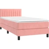 Image de vidaXL Lit boxspring avec matelas rose 80x200 cm velours