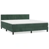 Image de vidaXL Lit boxspring avec matelas vert foncé 180x200 cm velours
