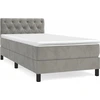 Image de vidaXL Lit boxspring avec matelas gris clair 80x200 cm velours