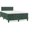 Image de vidaXL Lit boxspring avec matelas vert foncé 120x200 cm velours