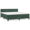 Image de vidaXL Lit boxspring avec matelas vert foncé 180x200 cm velours
