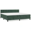 Image de vidaXL Lit boxspring avec matelas vert foncé 200x200 cm velours