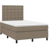 Image de vidaXL Lit Boxspring avec matelas Taupe 120x200 cm Tissu