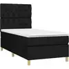 Image de vidaXL Lit boxspring avec matelas noir 80x200 cm tissu