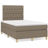 Image de vidaXL Lit Boxspring avec matelas Taupe 120x200 cm Tissu
