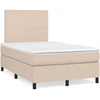 Image de vidaXL Lit Boxspring Matelas Cappuccino-Brun 120x200cm Similicuir
