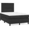 Image de vidaXL Lit boxspring avec matelas noir 120x200 cm similicuir