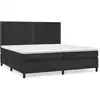 Image de vidaXL Lit boxspring avec matelas noir 200x200 cm similicuir