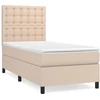 Image de vidaXL Lit Boxspring avec matelas Cappuccino-Brun 80x200cm simili-cuir
