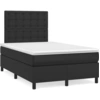 Image de vidaXL Lit boxspring avec matelas noir 120x200 cm similicuir