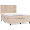 Image de vidaXL Lit Boxspring Matelas Marron Cappuccino 140x190cm Similicuir