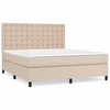 Image de vidaXL Lit boxspring matelas cappuccino brun 180x200 cm similicuir