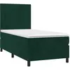Image de vidaXL Lit boxspring avec matelas vert foncé 80x200 cm velours