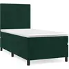 Image de vidaXL Lit boxspring avec matelas vert foncé 90x200 cm velours