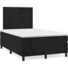 Image de vidaXL Lit boxspring avec matelas noir 120x200 cm velours