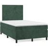 Image de vidaXL Lit boxspring avec matelas vert foncé 120x200 cm velours