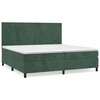 Image de vidaXL Lit boxspring avec matelas vert foncé 200x200 cm velours