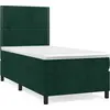 Image de vidaXL Lit boxspring avec matelas vert foncé 90x190 cm velours