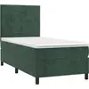 Image de vidaXL Lit boxspring avec matelas vert foncé 80x200 cm velours