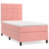 Image de vidaXL Lit boxspring avec matelas rose 90x190 cm velours