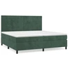 Image de vidaXL Lit boxspring avec matelas vert foncé 200x200 cm velours