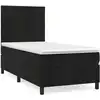 Image de vidaXL Lit boxspring avec matelas noir 80x200 cm velours