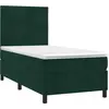 Image de vidaXL Lit boxspring avec matelas vert foncé 80x200 cm velours
