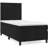 Image de vidaXL Lit boxspring avec matelas noir 90x190 cm velours