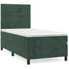 Image de vidaXL Lit boxspring avec matelas vert foncé 90x190 cm velours
