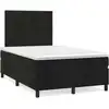 Image de vidaXL Lit boxspring avec matelas noir 120x200 cm velours