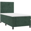 Image de vidaXL Lit boxspring avec matelas vert foncé 80x200 cm velours