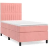 Image de vidaXL Lit boxspring avec matelas rose 80x200 cm velours