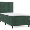 Image de vidaXL Lit boxspring avec matelas vert foncé 90x190 cm velours