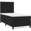 Image de vidaXL Lit boxspring avec matelas noir 100x200 cm velours