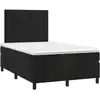 Image de vidaXL Lit boxspring avec matelas noir 120x200 cm velours