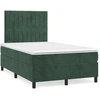 Image de vidaXL Lit boxspring avec matelas vert foncé 120x200 cm velours
