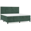 Image de vidaXL Lit boxspring avec matelas vert foncé 200x200 cm velours