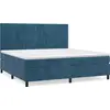 Image de vidaXL Lit boxspring avec matelas bleu foncé 200x200 cm velours