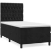 Image de vidaXL Lit boxspring avec matelas noir 80x200 cm velours